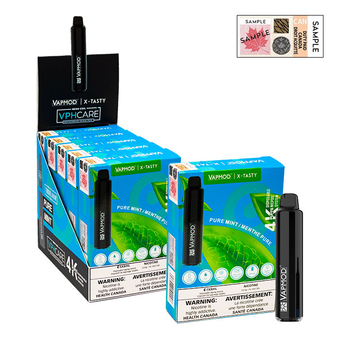 Pure Mint (Stamped) Vapmod X-Tasty 4000 Puffs Disposable Vape Ct 5