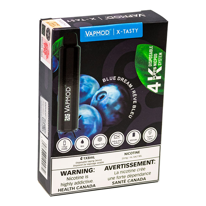 Blue Dream (Stamped) Vapmod X-Tasty 4000 Puffs Disposable Vape Ct 5