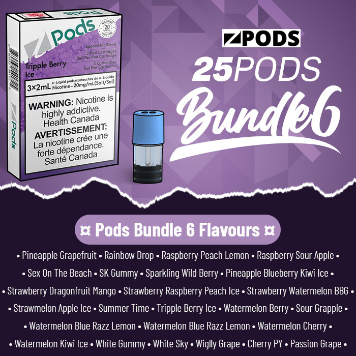 (Stamped) Z Pods Bundle Kit of 25 Different Flavours