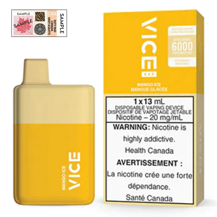 (Stamped) Mango Ice Vice Box 6000 Puffs Disposable Vape Ct 5