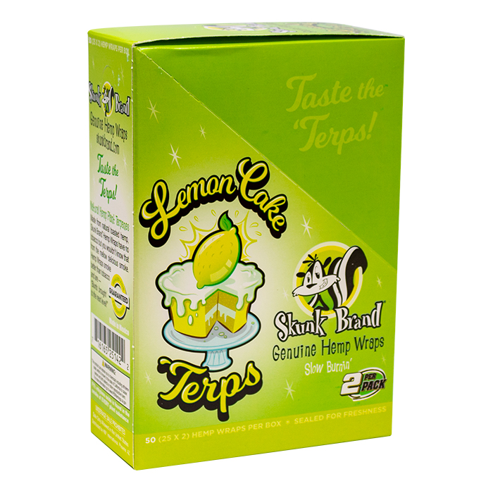 Lemon Cake Skunk Brand Terp Infused Hemp Wraps Display Of 25