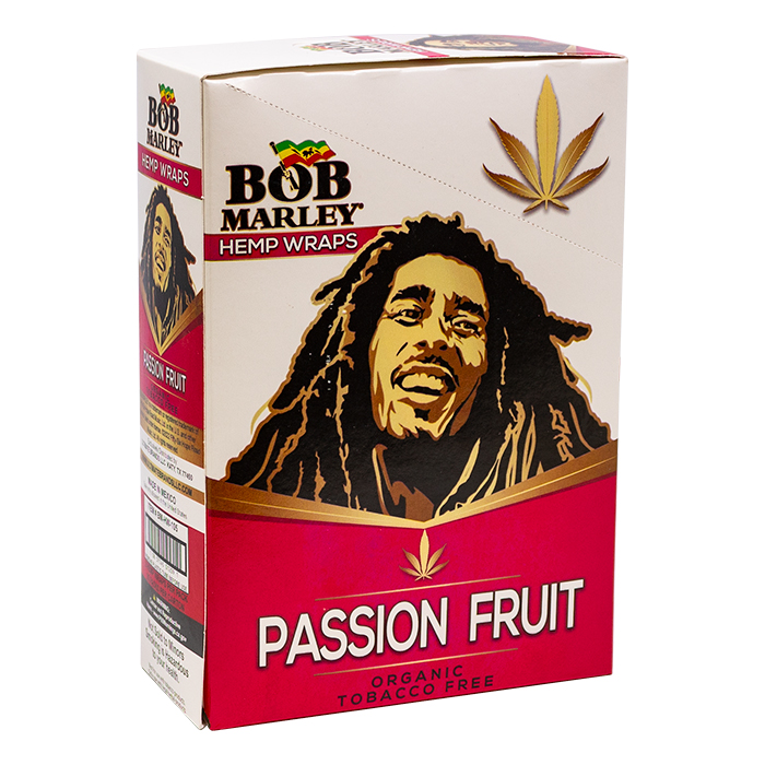 Bob Marley Passion Fruit Hemp Wraps Display of 25