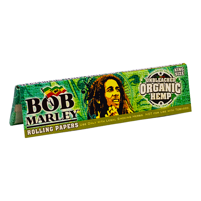 Bob Marley Unbleached Pure Hemp King Size Rolling Paper Ct 50
