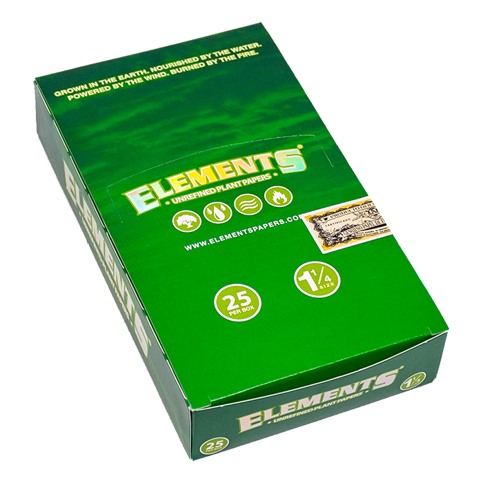 Elements Green 1.25 Rolling Paper Ct 25