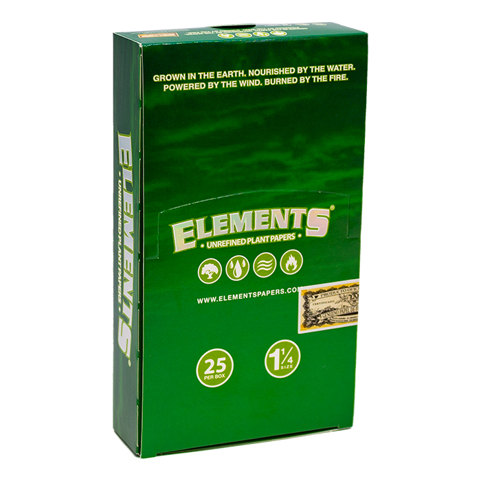 Elements Green 1.25 Rolling Paper Ct 25