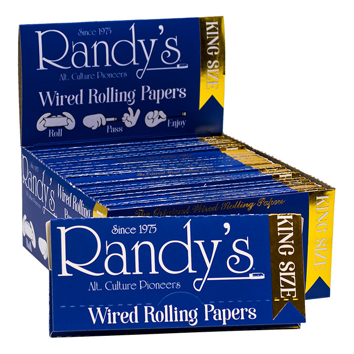 Randy's Classic King Size 110mm Wired Rolling Paper Ct 25
