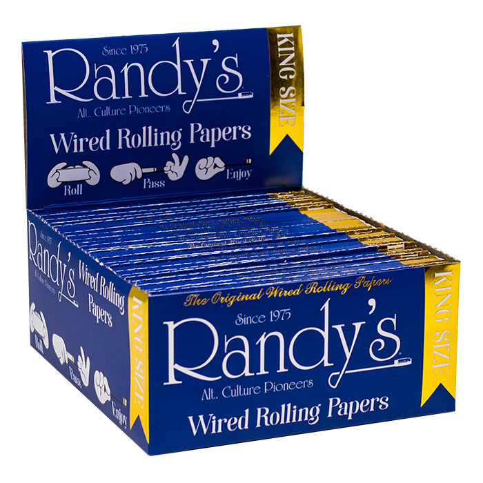 Randy's Classic King Size 110mm Wired Rolling Paper Ct 25
