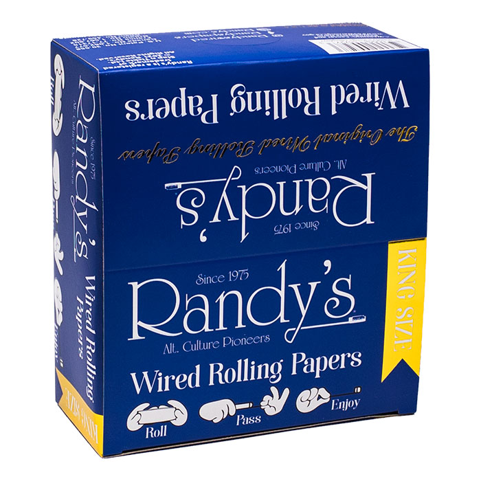 Randy's Classic King Size 110mm Wired Rolling Paper Ct 25