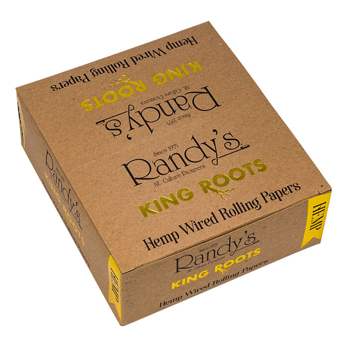 Randy's Roots Organic Hemp King Size Wired Rolling Paper Ct 25