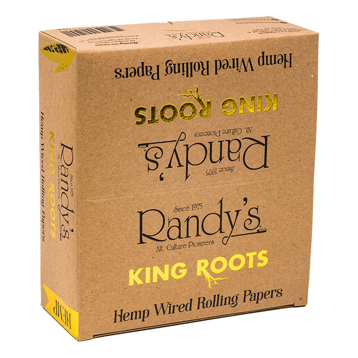 Randy's Roots Organic Hemp King Size Wired Rolling Paper Ct 25