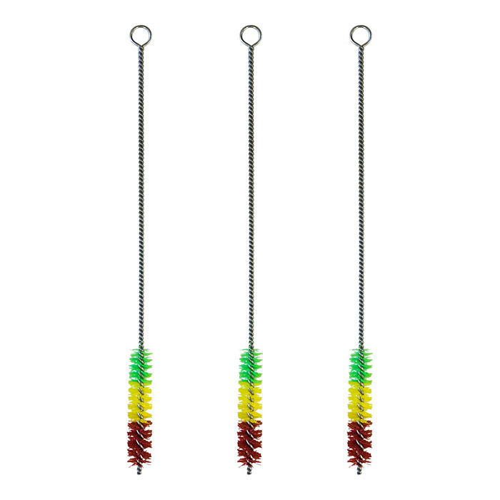 Randy's 7 Inches Rasta Color Cleaning Brush Set Of 3