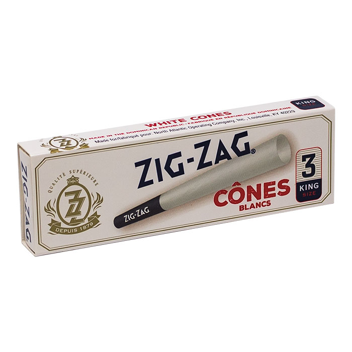 Zig Zag King Size White Cones Ct 24