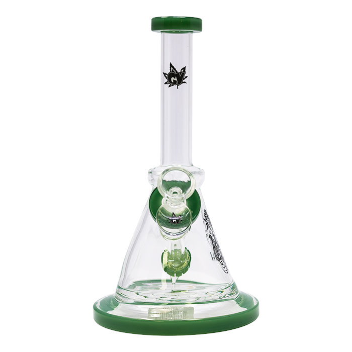 Marijuana 8 Inches Ganjavibes Dark Green Glass Bong From Stay High Series