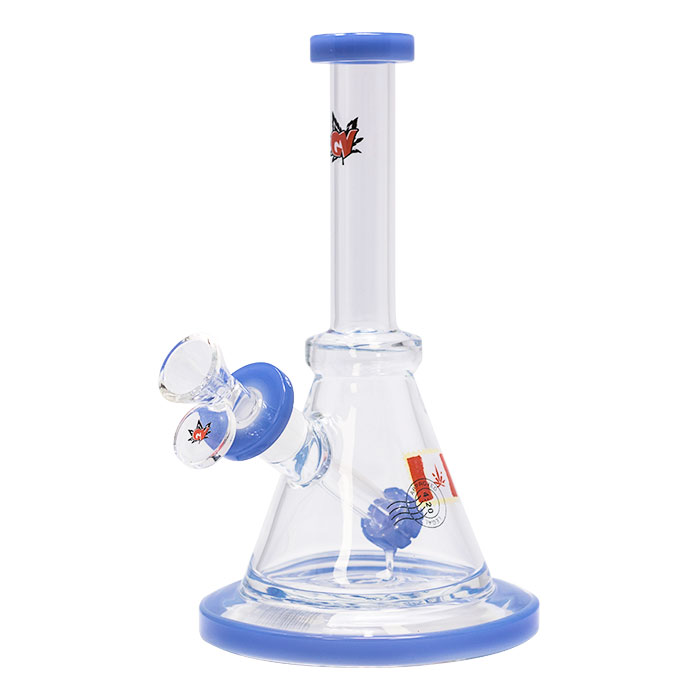 Canada 420 Approved 8 Inches Ganjavibes Jade Blue Glass Bong From Stay High Series
