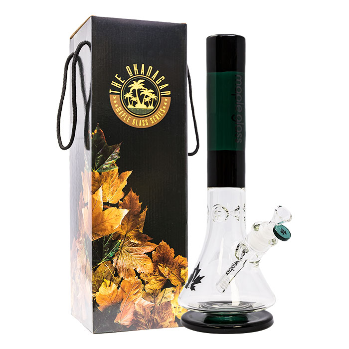 The Okanagan Series Teal 14-15 Inches Maple Glass Bong