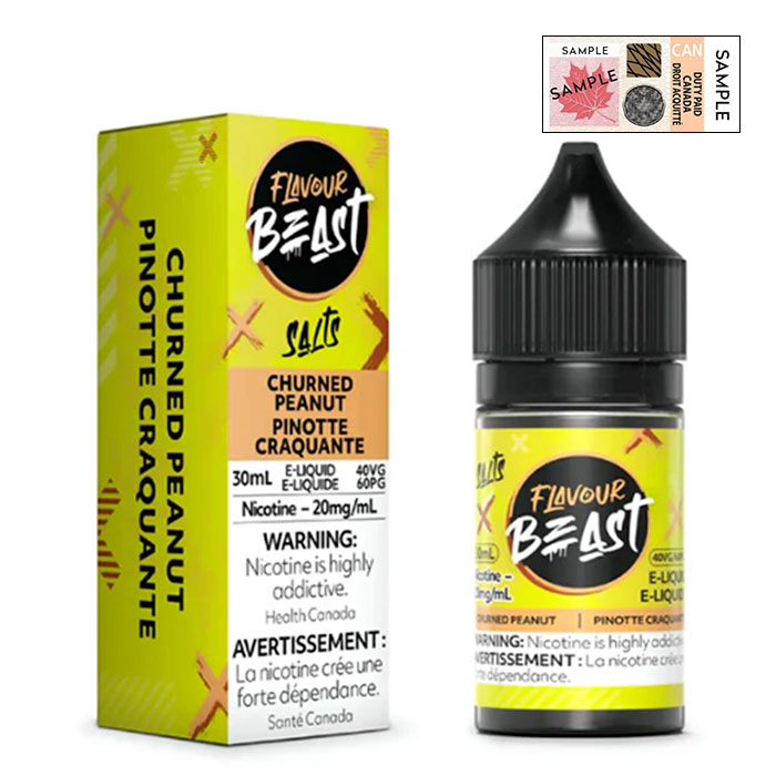 Churned Peanut 20mg-mL Flavour Beast 30mL E-Juice