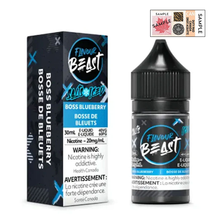 Boss Blueberry Iced 20mg-mL Flavour Beast 30mL E-Juice