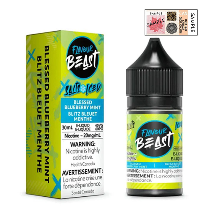 Blessed Blueberry Mint 20mg-mL Flavour Beast 30mL E-Juice