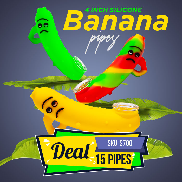 Banana Shaped Silicone Hand Pipe Deal of 15