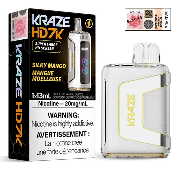 Silky Mango Kraze HD 7000 Puffs Disposable Vape Ct 5