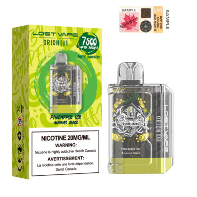 Pineapple Ice 7500 Puffs Lost Vape Orion Bar Disposable Vape Ct 5