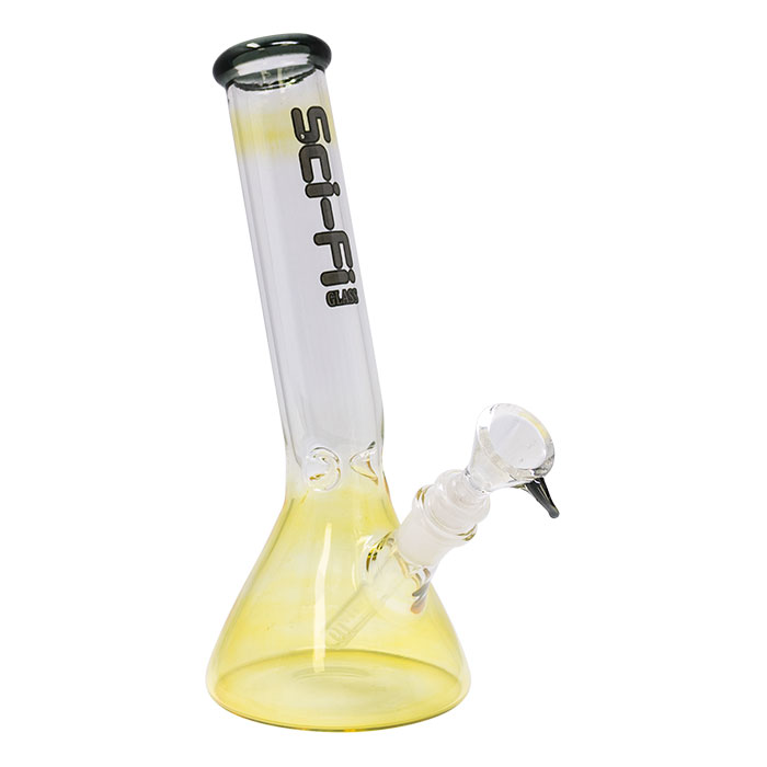 Black Sci Fi Color Changing 10 Inches Glass Bong