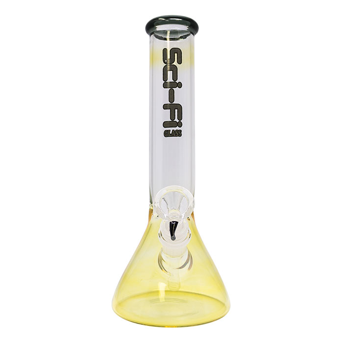Black Sci Fi Color Changing 10 Inches Glass Bong