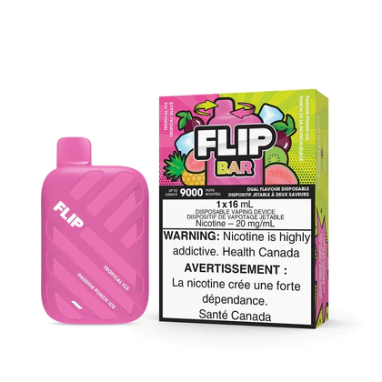 Flip Bar Tropical Ice & Passion Punch Ice 9000 Puffs Disposable Vape Ct 5