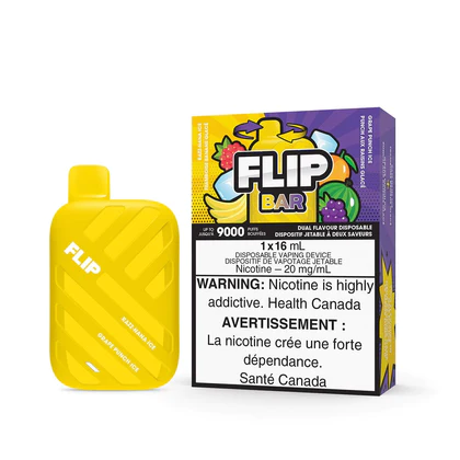 Flip Bar Razz Nana Ice & Grape Punch Ice 9000 Puffs Disposable Vape Ct 5