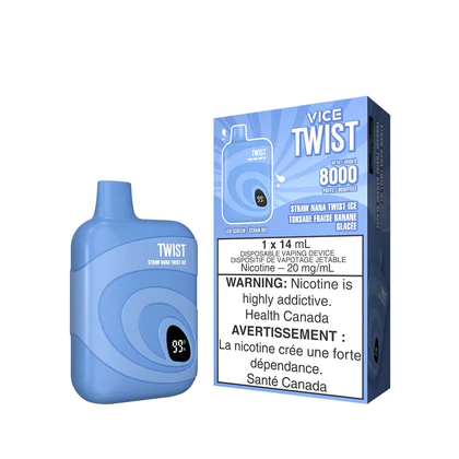 Strawnana Twist Ice - Vice Twist 8000 Puffs Disposable Vape Ct 5