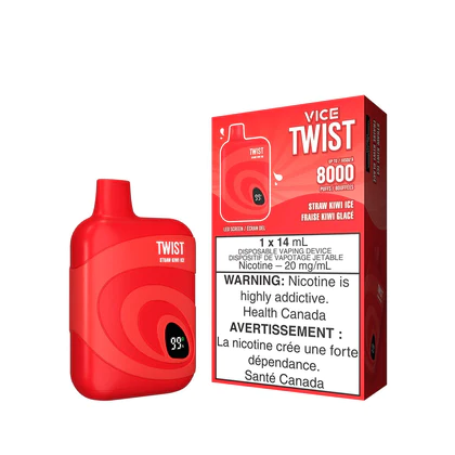 Straw Kiwi Ice - Vice Twist 8000 Puffs Disposable Vape Ct 5