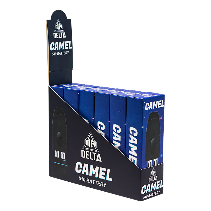 Black Mr. Delta Camel Dual Cartridges Vaporizer Battery Display of 6