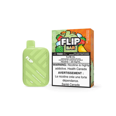 Flip Bar Straw Melon Ice & Straw Mango Ice 9000 Puffs Disposable Vape Ct 5