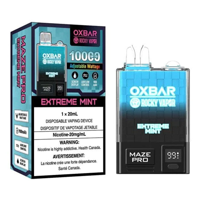 Extreme Mint - Oxbar Maze Pro 10000 Puffs Digital Disposable Vape Ct 5