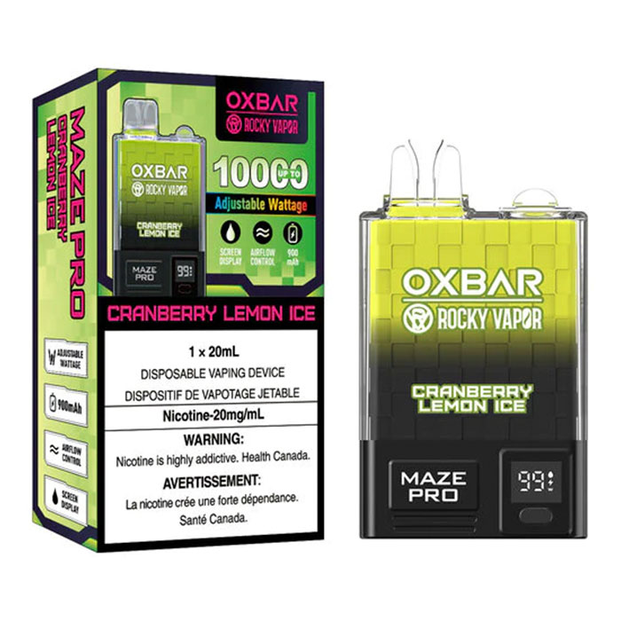 Cranberry Lemon Ice - Oxbar Maze Pro 10000 Puffs Digital Disposable Vape Ct 5