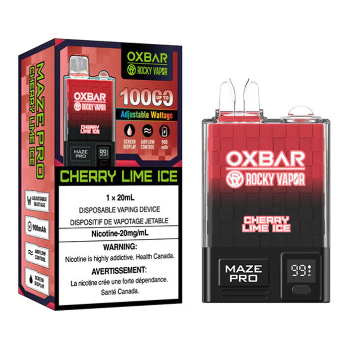Cherry Lime Ice - Oxbar Maze Pro 10000 Puffs Digital Disposable Vape Ct 5