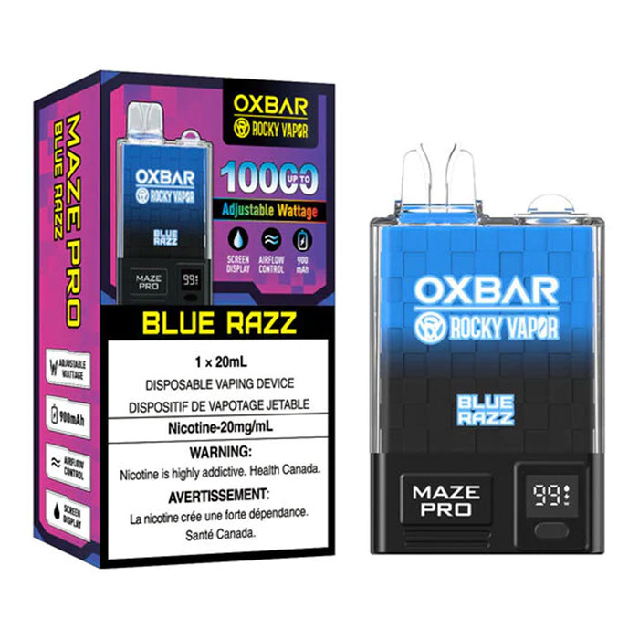 Blue Razz - Oxbar Maze Pro 10000 Puffs Digital Disposable Vape Ct 5