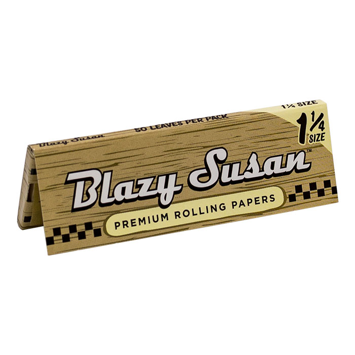 Blazy Susan Unbleached 1.25 Rolling Paper Display of 50