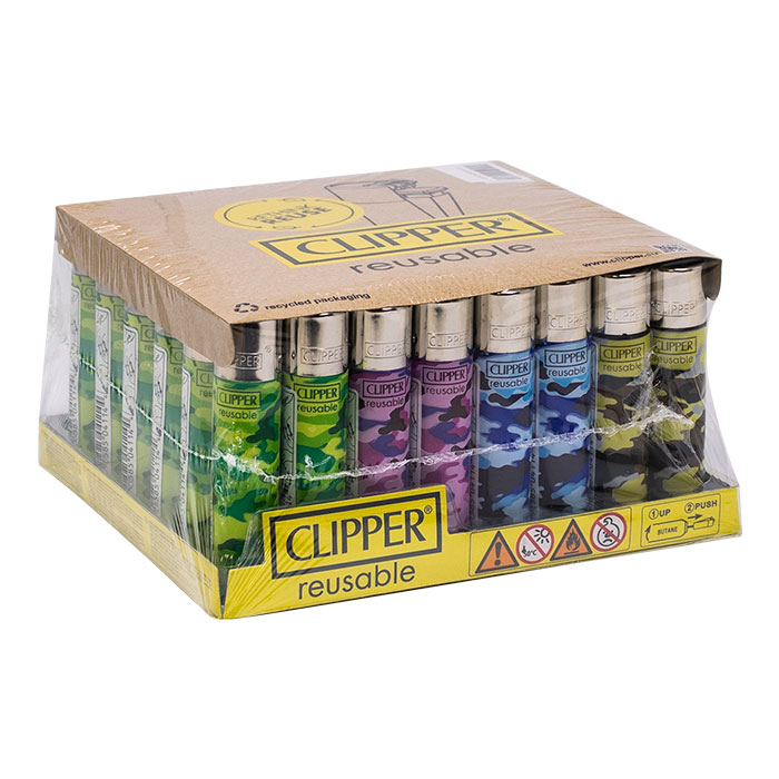 Clipper Camo Lighter Display Of 48