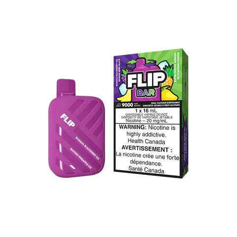 Flip Bar Banana Blackberry Ice & Mango Pineapple Ice 9000 Puffs Disposable Vape Ct 5