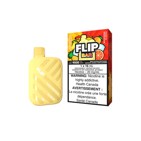 Flip Bar Mango Pineapple Ice & Orange Ice 9000 Puffs Disposable Vape Ct 5