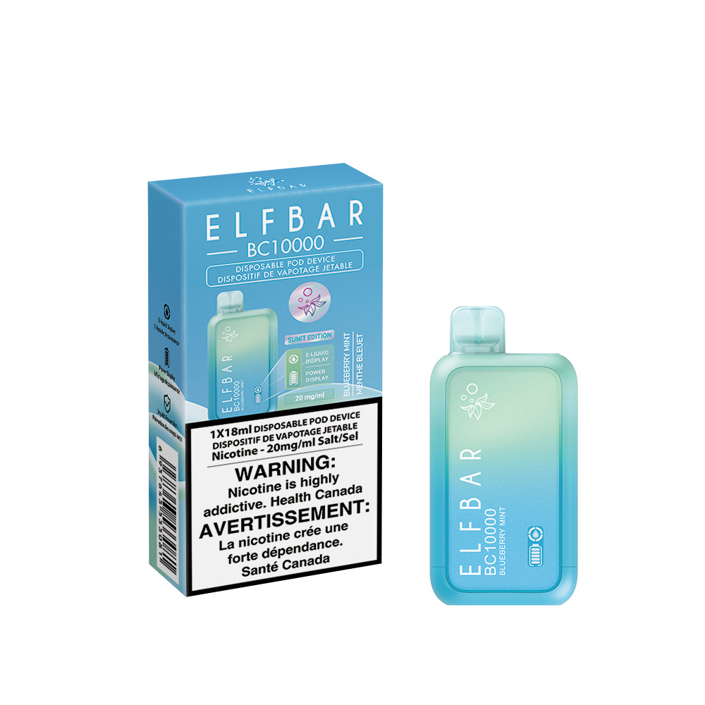 Blueberry Mint - Digital Elfbar BC10000 Disposable Vape Ct 5