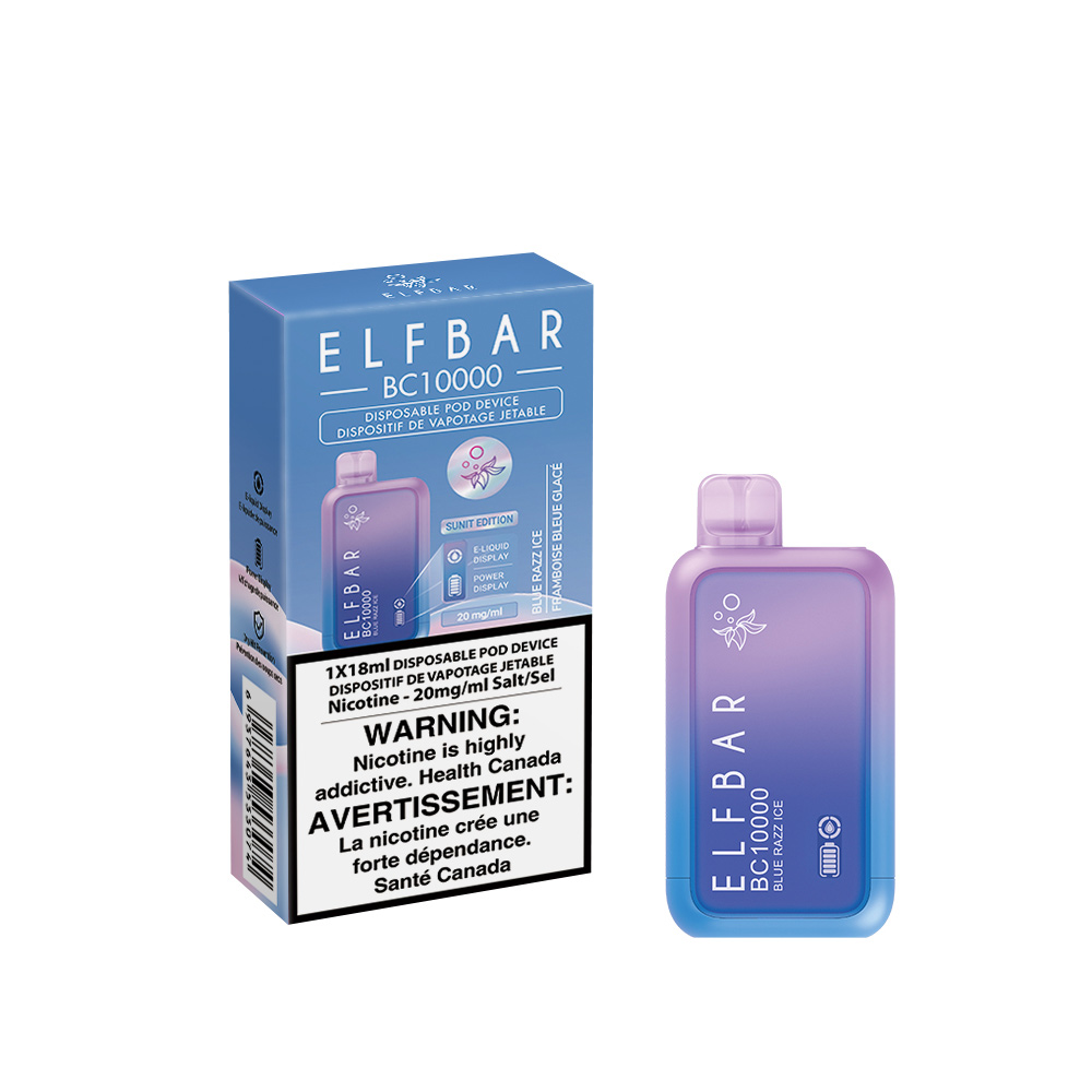 Blue Razz Ice - Digital Elfbar BC10000 Disposable Vape Ct 5