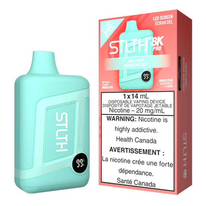 (Stamped) Arctic Mint Stlth Pro 8000 Puffs Disposable Vape Ct 5