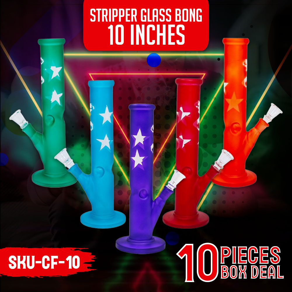 Stripper Design 10 Inches Glass Bong Deal of 10