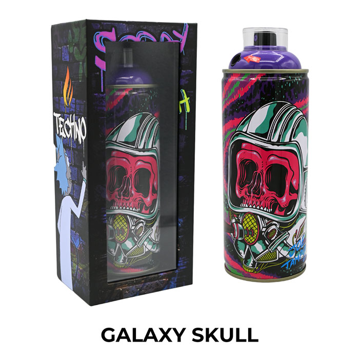 Galaxy Skull 7.25" Spray Can Lighter by Techno