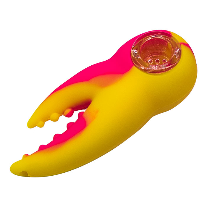 Yellow Crab Silicone 4 Inches Hand Pipe