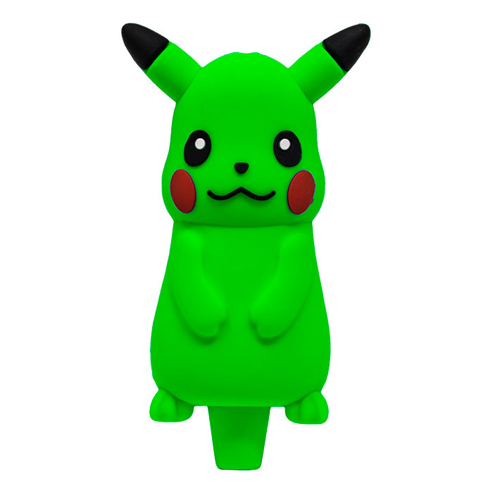Green Pikachu 5 Inches Silicone Pipe