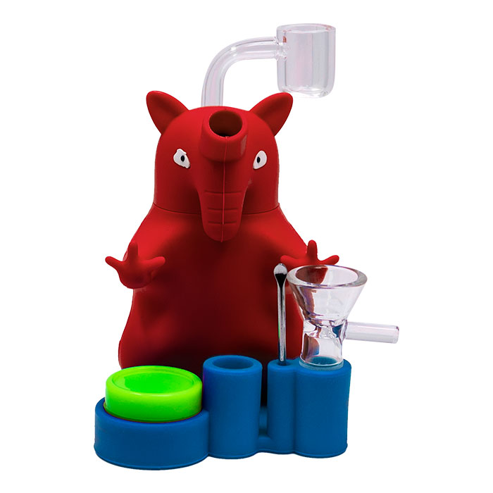 Red Elephant 6 Inches Silicon Bong Dab Rigs