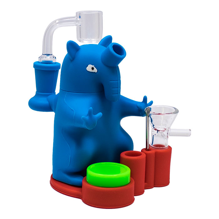 Blue Elephant 6 Inches Silicon Bong Dab Rigs